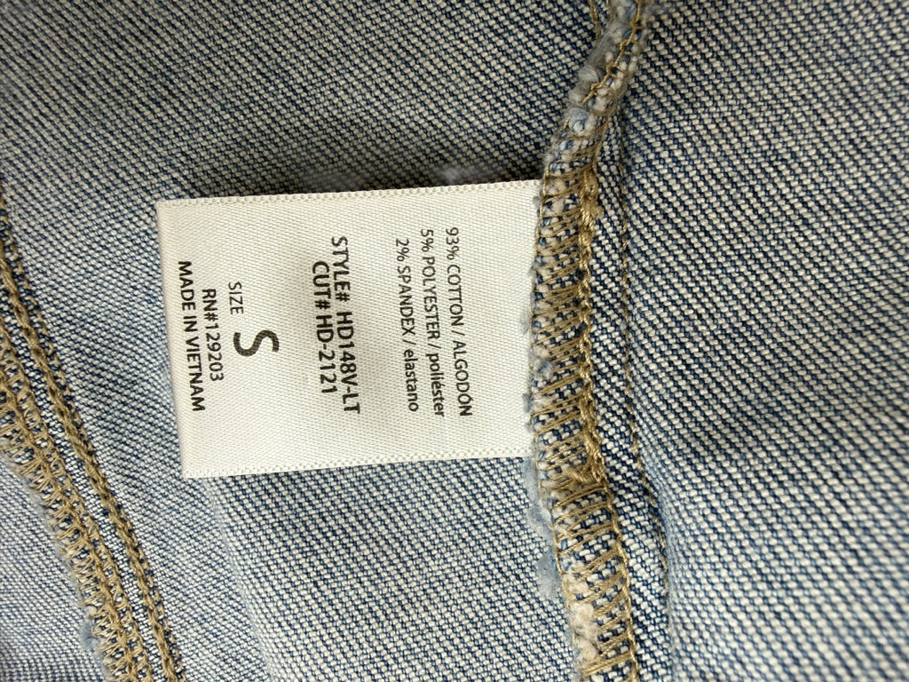 HIDDEN NWT Blue Fitted Denim Vest Size S