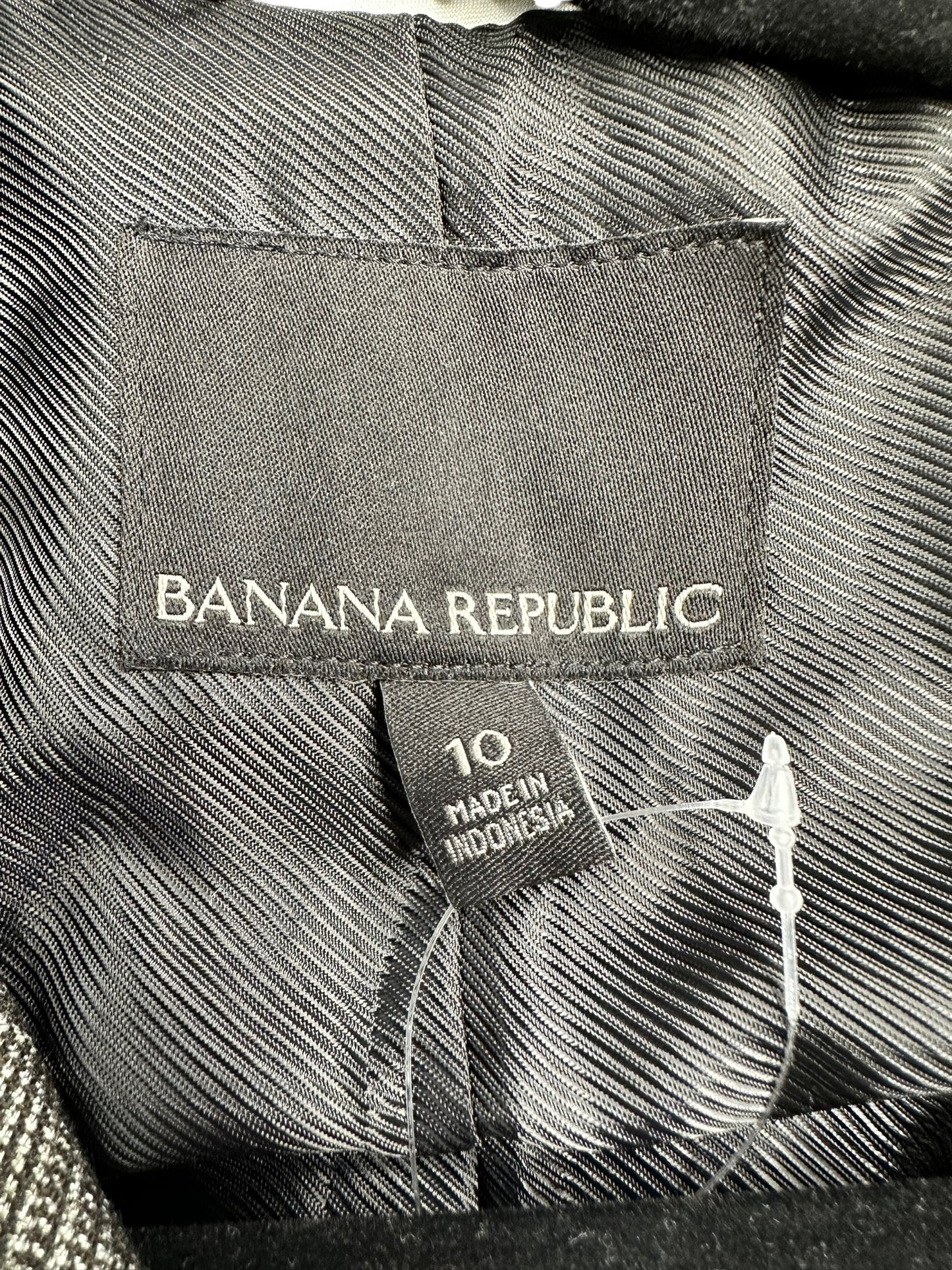 BANANA REPUBLIC 100% Polyester Grey Button Up Blazer Size 10