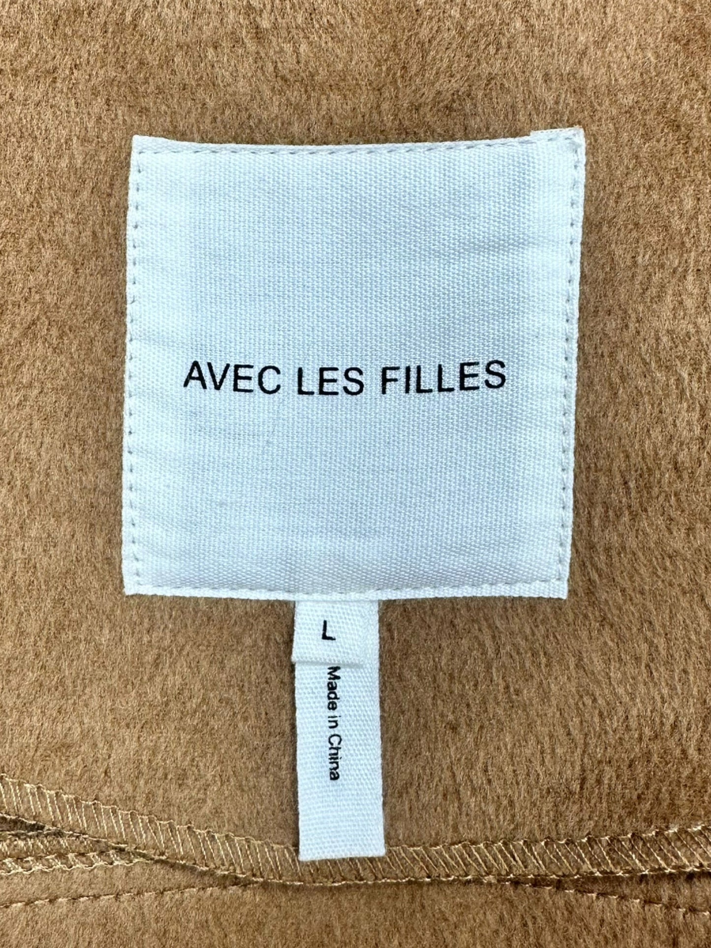 avec les filles Brown Cropped Coat Size L