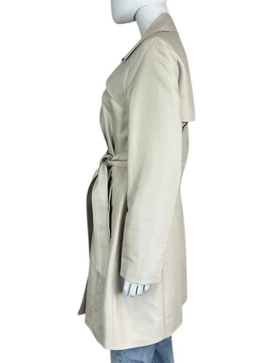 Ellen Tracy Cream Trench Coat Size M