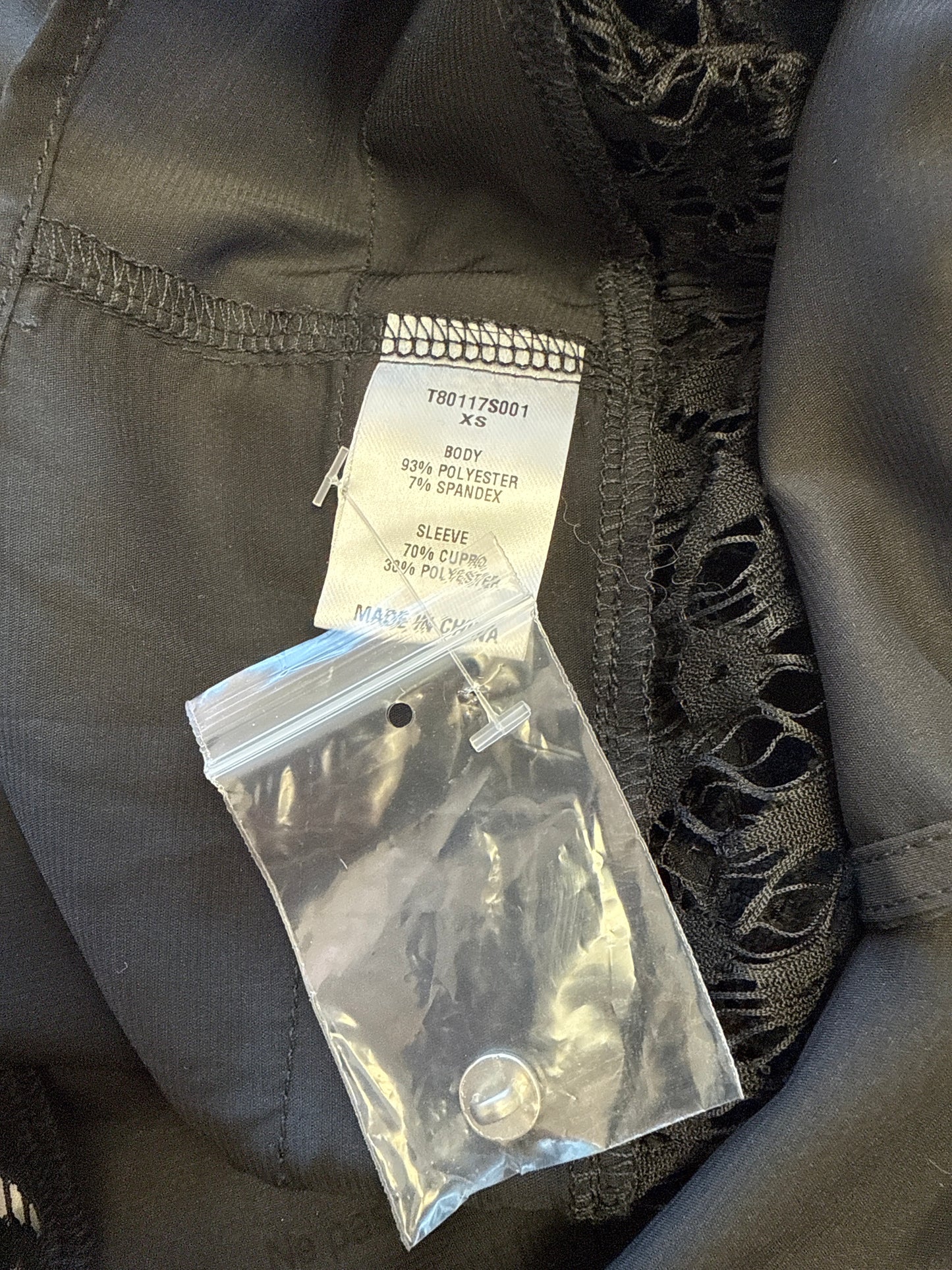 tart NWT Black Lace Lauren Velvet Blouse Size S