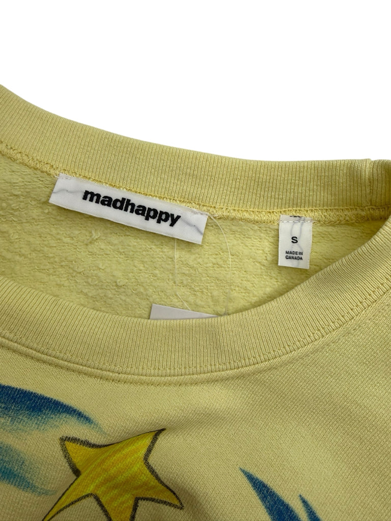 Madhappy Yellow Apple Pan Pie Fleece Sweat Shirt Size S