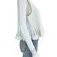 anthropologie 100% Linen White Pleated Blouse Size M