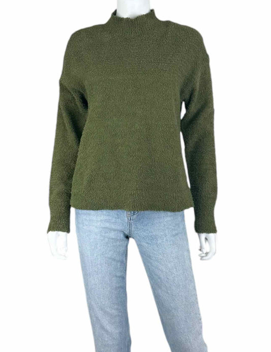 Sanctuary Olive Chenille Mock-neck Sweater Size M