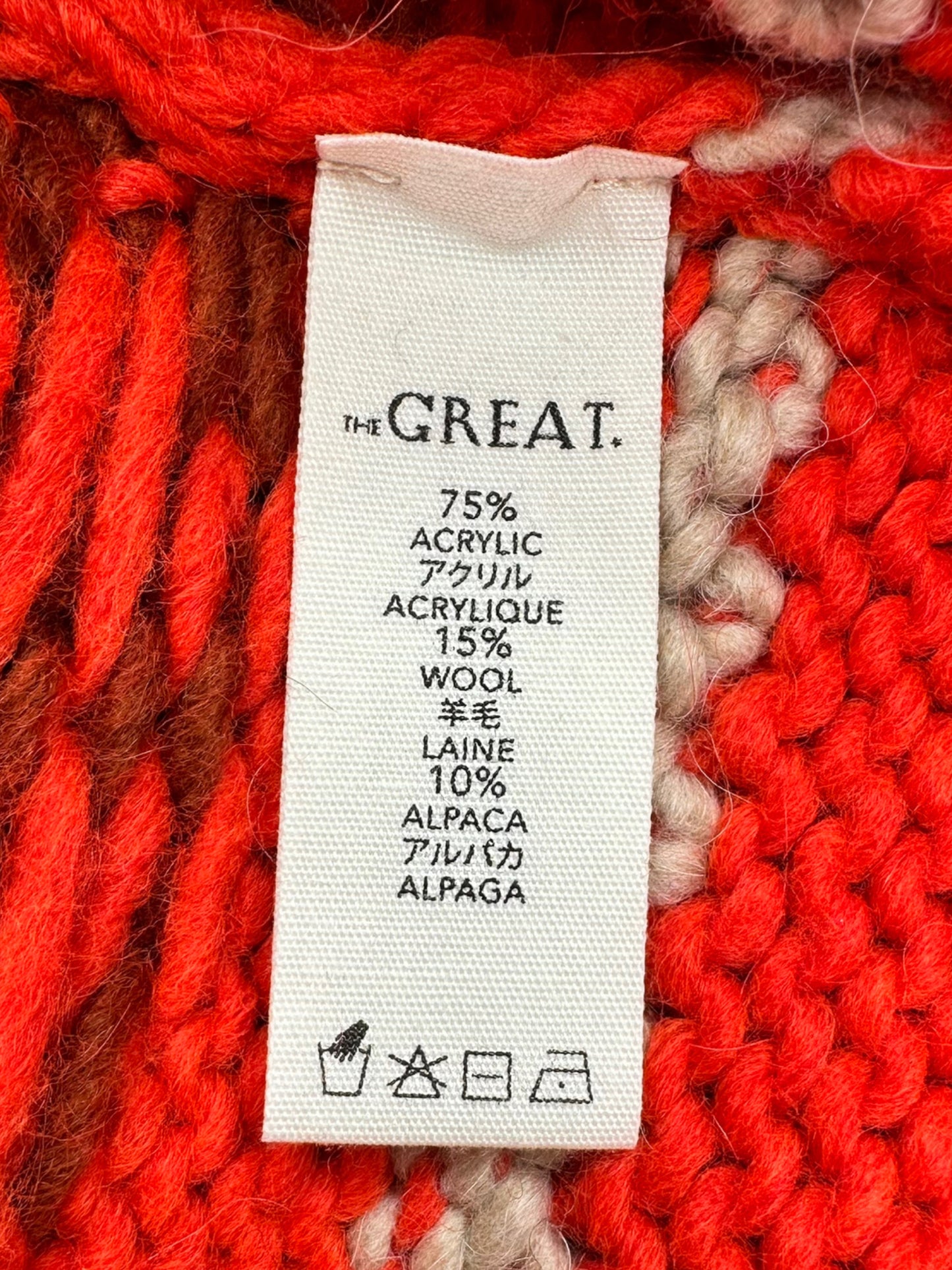 the great. Red Folk Wool Knit Sweater Size 1