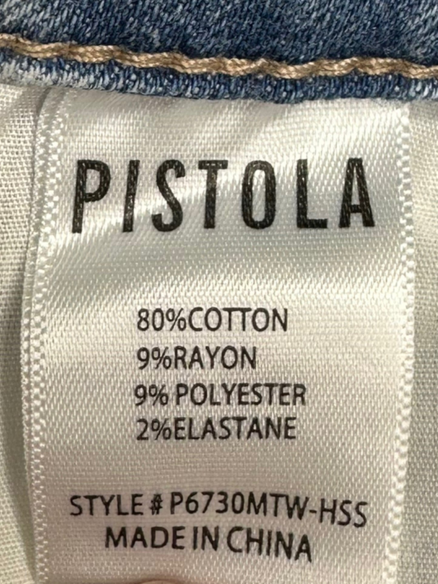 PISTOLA Light Wash Distressed Skinny Jean Size 33