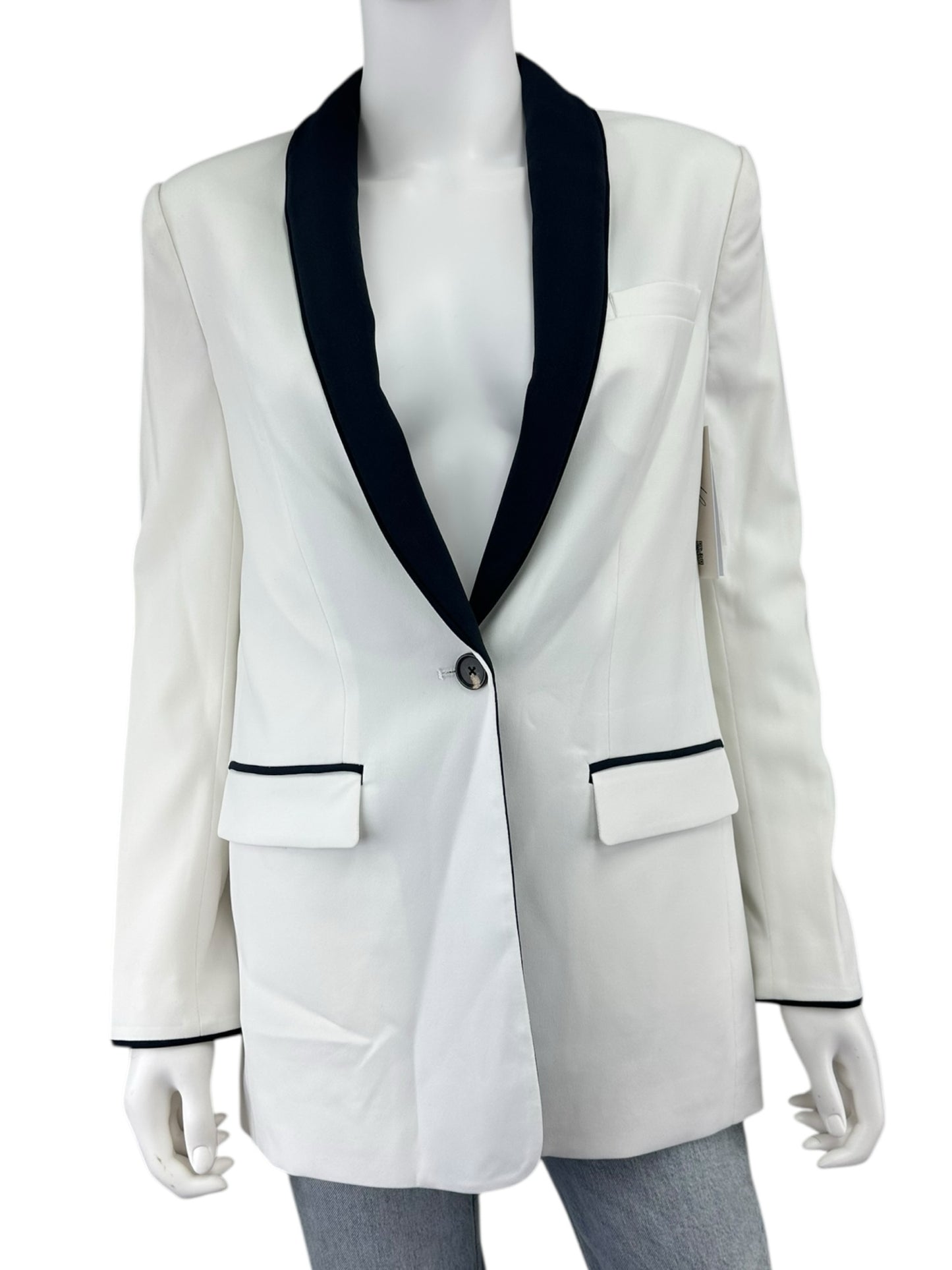 EQUIPMENT NWT White Quincy Tuxedo Blazer Size 00