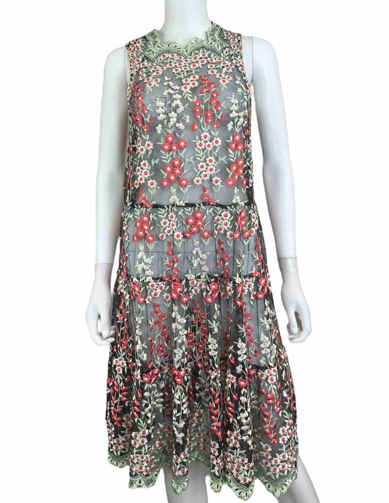 Erin Fetherston Embroidered Cocktail Dress Size 10