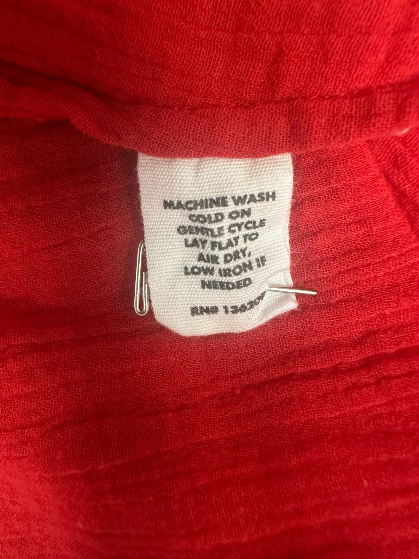 100% Cotton HATCH Red Maxi Dress Size 2