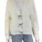 Sadie & Sage NWT White Porcelain Rhinestone Bow Cardigan Size L