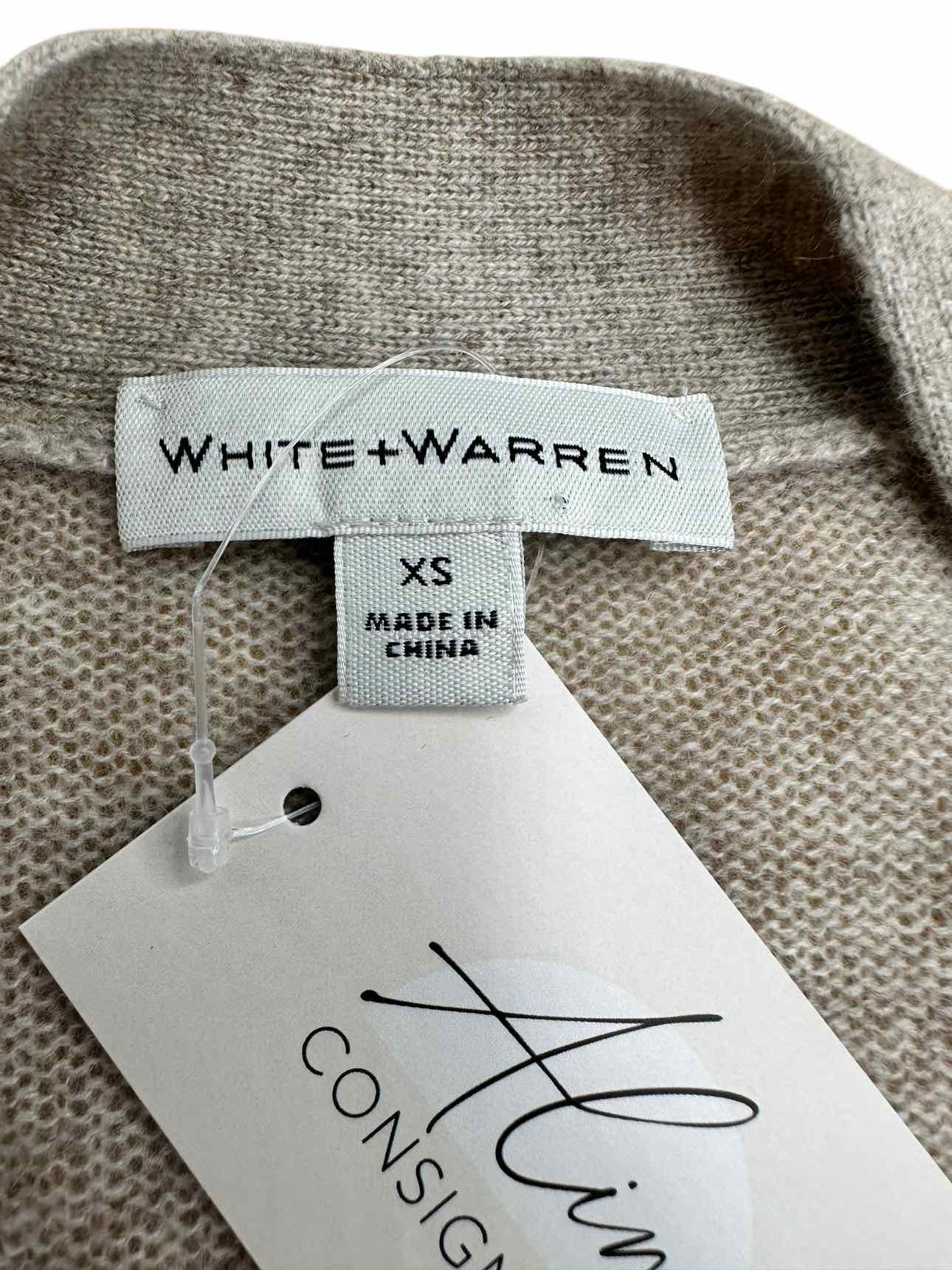 WHITE + WARREN Beige Cashmere Cardigan Size XS