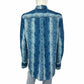 ETCETERA Blue Snake Print Top Size 8