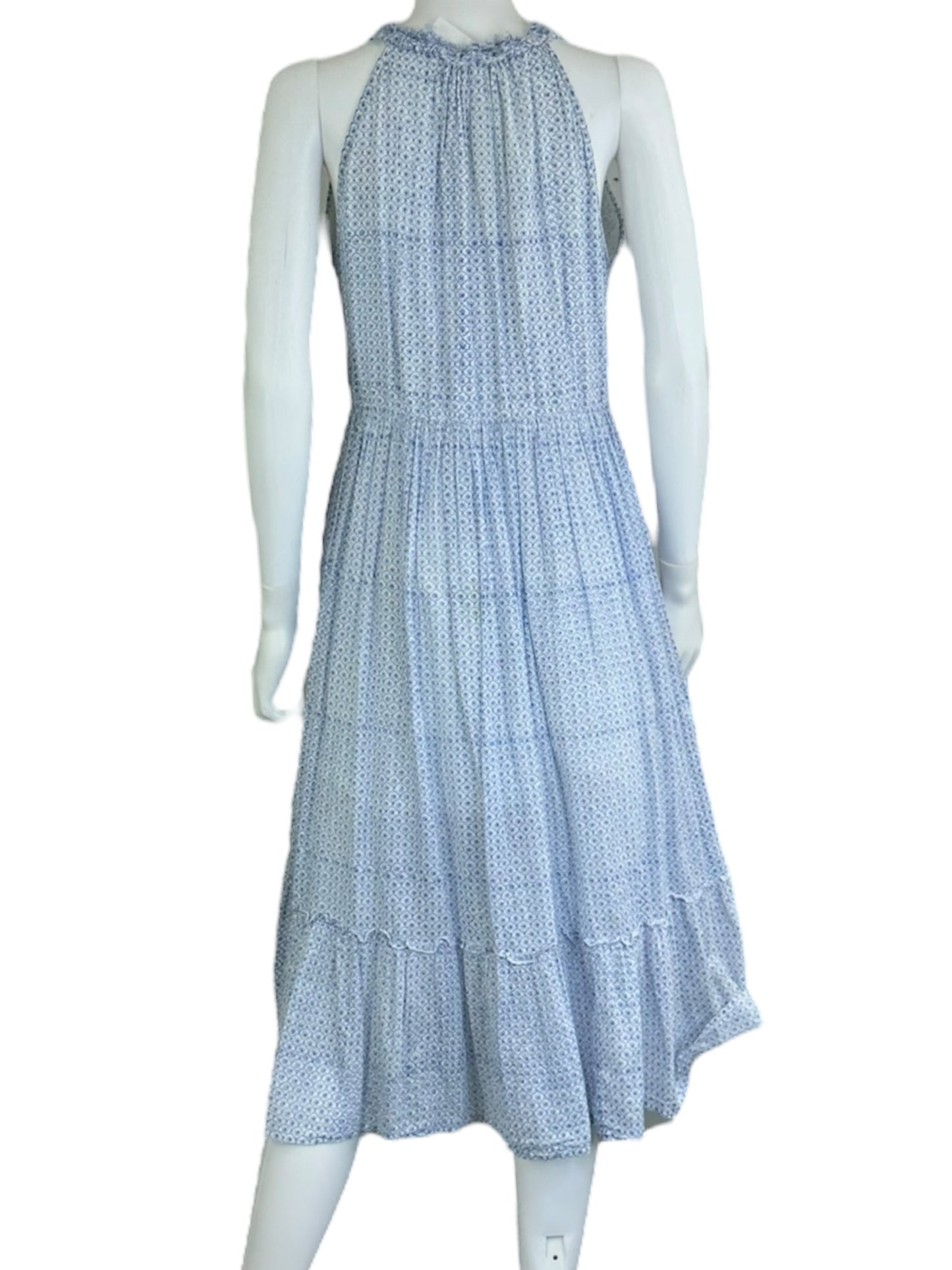 Roller Rabbit Blue 100% Cotton Midi Dress Size M