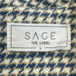 Sage The Label NWT Blue Houndstooth Journaling Romper Size L