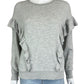 joie Gray Ruffle Top Size S