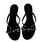 VALENTINO Black Rockstud Rubber Slipper Size 38