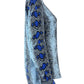 EQUIPMENT 100% Silk Blue Python Print Button-Down Shirt Size XS