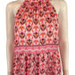 JADE Melody Tam NWT Pink Tribecca Fans Cinch Neck Maxi Dress Size S Dress