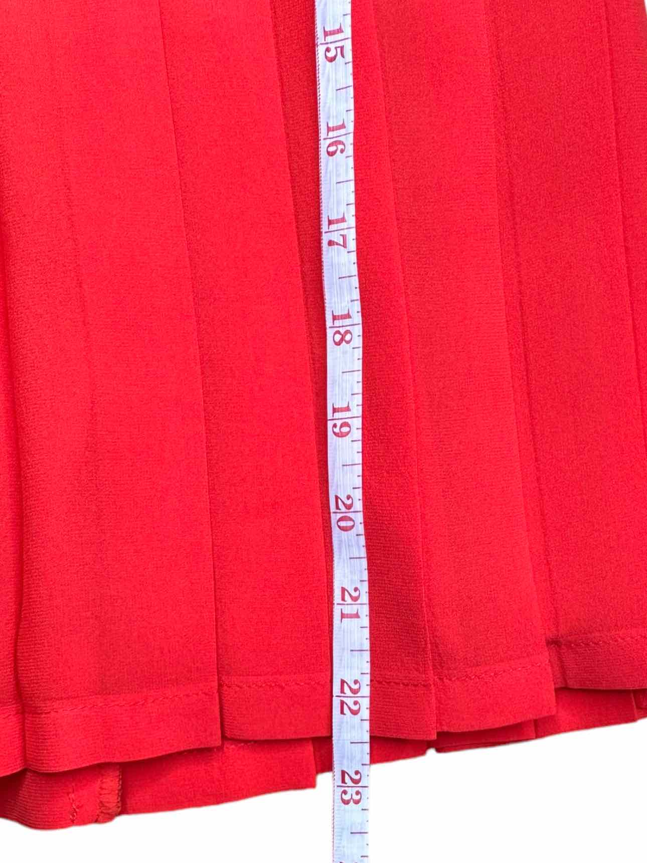 ESCADA Red Pleated Skirt Size 38