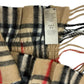 BURBERRY Tan Nova Check 100% Cashmere Scarf