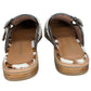 Donald Pliner 'SABEL' White/Brown Cow Print Mules Size 8.5