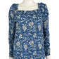 NWT LOFT Blue And White Floral Blouse Size S
