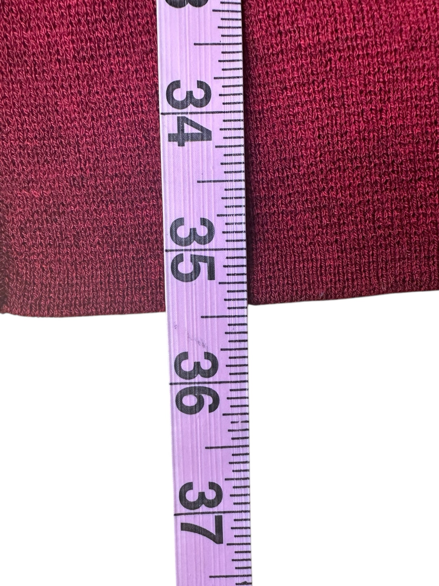 EILEEN FISHER Red 100% Wool Sweater Duster Cardigan Size M