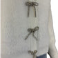 Sadie & Sage NWT White Porcelain Rhinestone Bow Cardigan Size XS