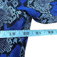 EQUIPMENT 100% Silk Blue Python Print Button-Down Shirt Size XS