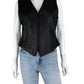 Vintage Jacqueline Ferrer Black Leather Vest Size 8