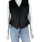 Vintage Jacqueline Ferrer Black Leather Vest Size 8