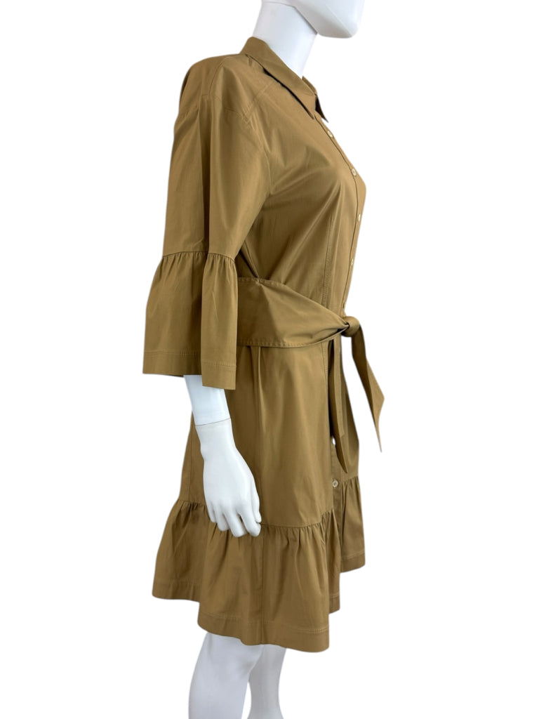 VERONICA BEARD Khaki Button-Down Mini Dress Size 12