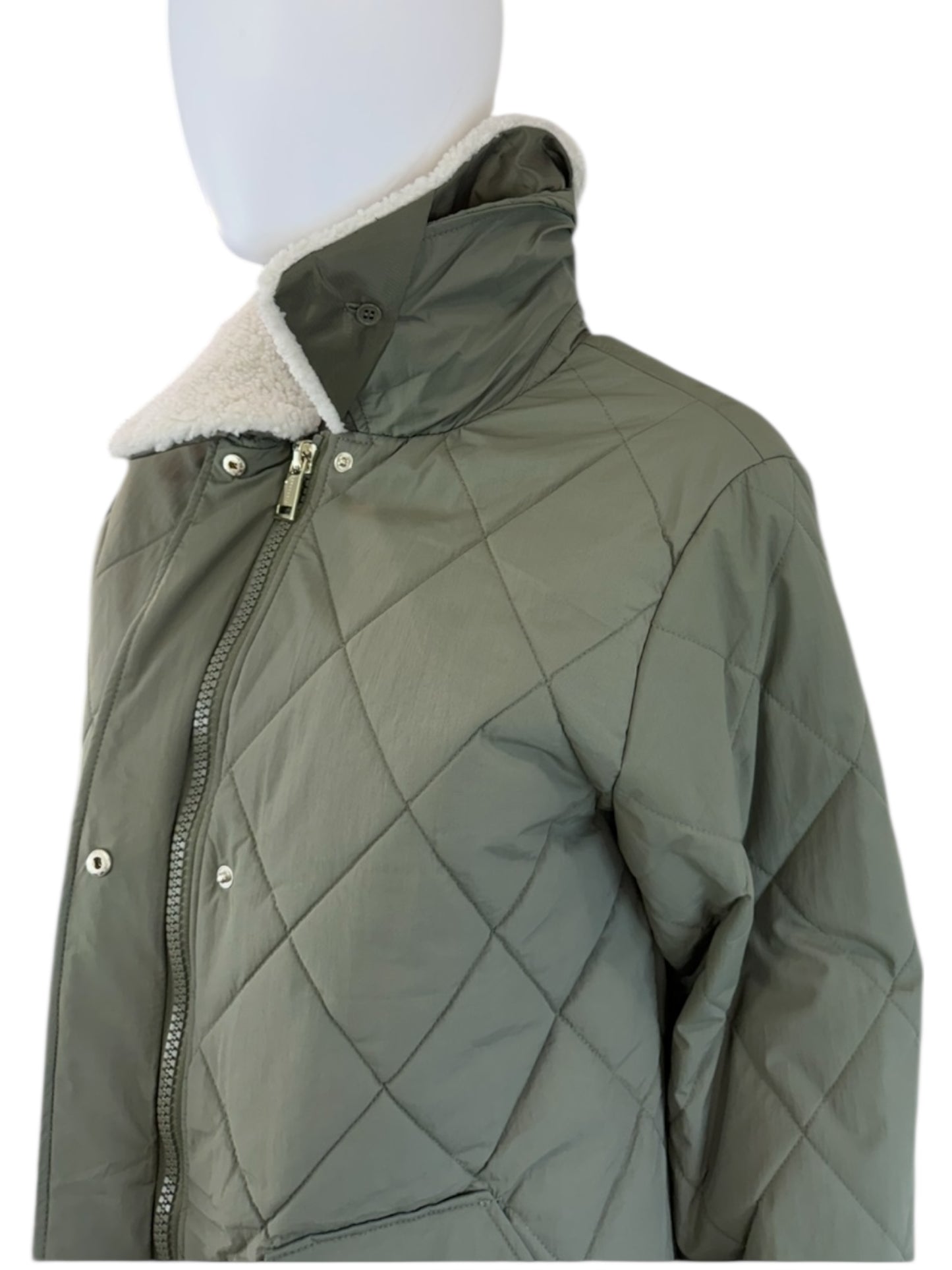 Sanctuary NWT Sage Green Quilted Jacket Size S