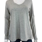 Johnny Was Gray 100% Cotton Long Sleeve Tee Size S