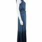 BANANA REPUBLIC Blue Satin Maxi Dress Size 0