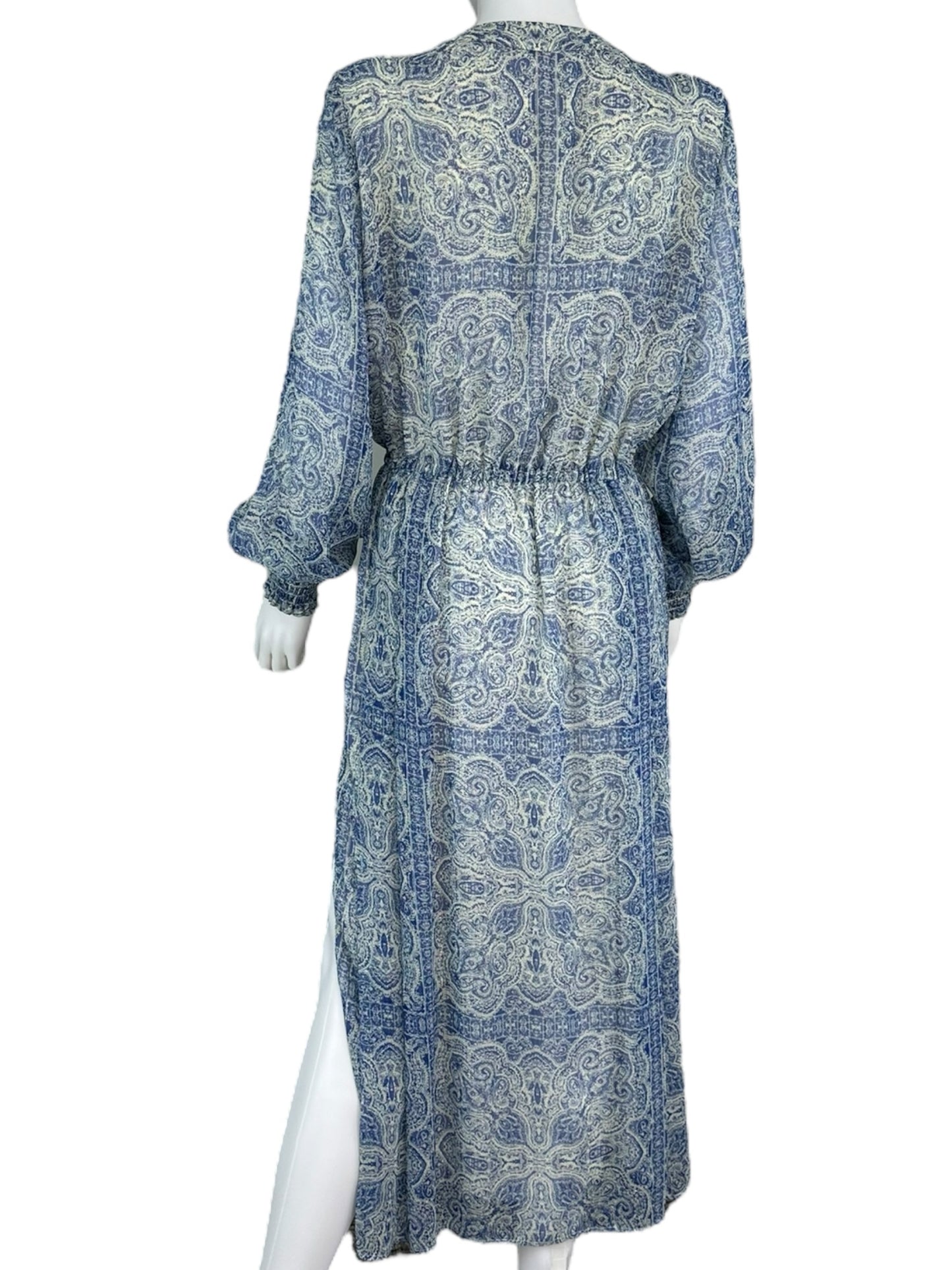 Iris Setlakwe Blue Paisley Maxi Dress Size 6