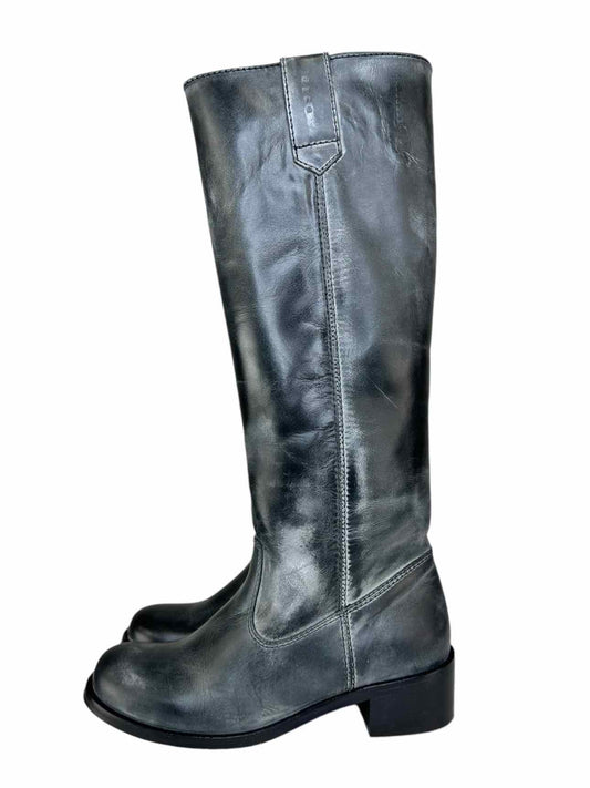 dico Escovado Black Distressed ANN Knee High Boots Size 38