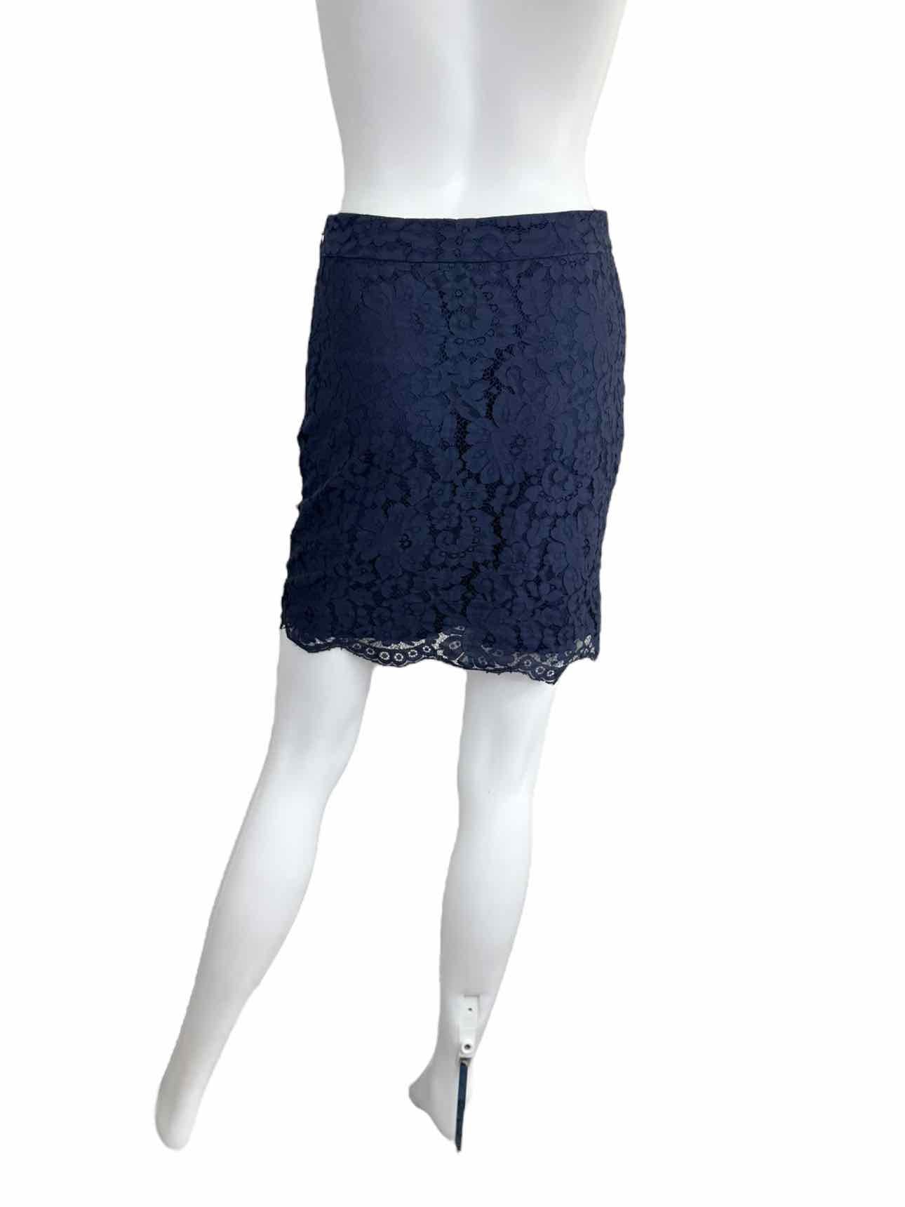 Massimo Dutti Navy Lace Pencil Skirt Size 26