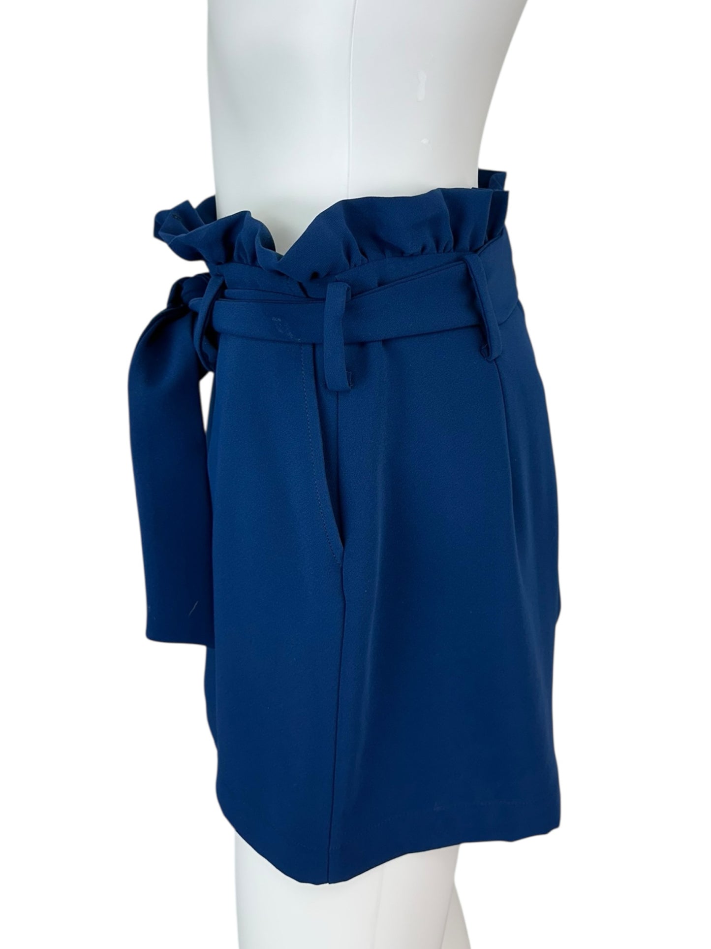 AMANDA UPRICHARD Navy Wyatt High Waist Shorts Size S