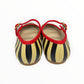 CHARLOTTE STONE Raleigh Leather Striped Mary Jane Flats Size 7