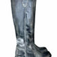 dico Escovado Black Distressed ANN Knee High Boots Size 38