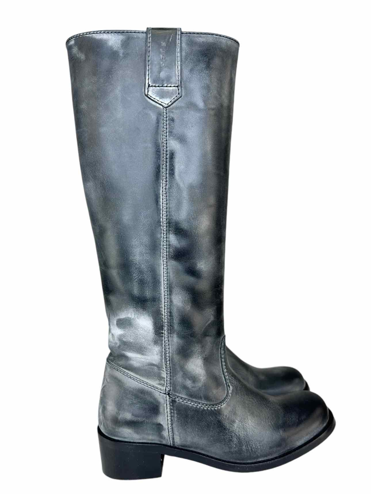 dico Escovado Black Distressed ANN Knee High Boots Size 38