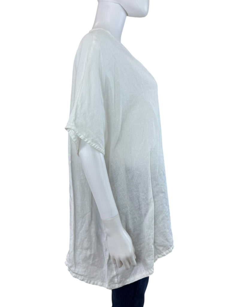 bryn walker White 100% Linen Tunic Size XL