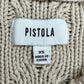 PISTOLA Cream 100% Cotton Cable Knit Distressed Sweater Size XS