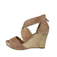 CORDANI Brown Suede Shimmer RAVI Platform Sandal Size 39