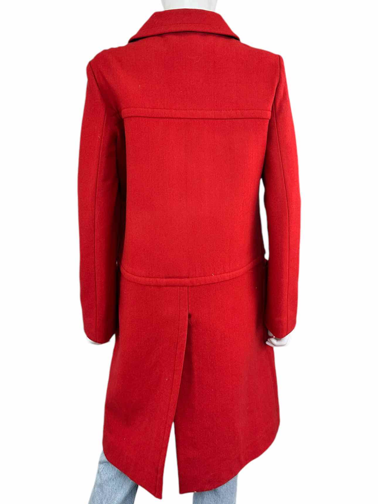 derek lam Red Wool Blend Trench Size 4