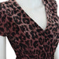 J. Crew Faux Wrap Mini Dress in Rose Leopard Size 0