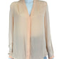 ELIE TAHARI 100% Silk Pink Button-Down Size M