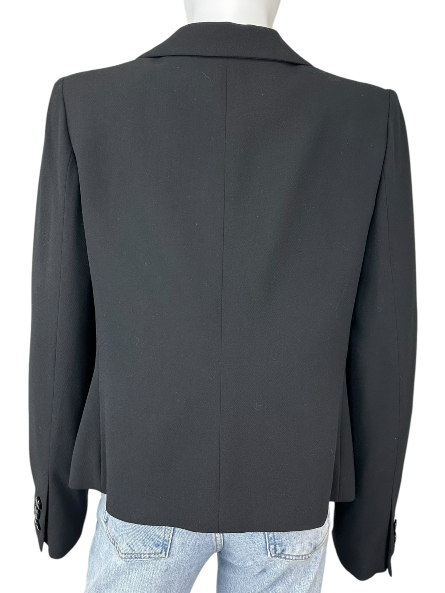 ARMANI COLLEZIONI NWT 100% Virgin Wool Black Blazer Size 10