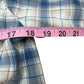 PAIGE 100% Cotton Blue Plaid Button-Down Size M